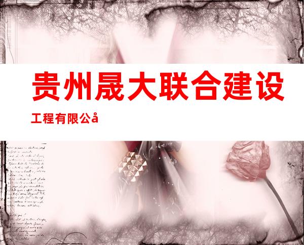 贵州晟大联合建设工程有限公司